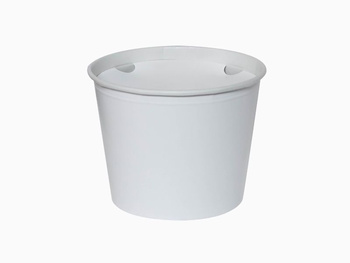 KUBEŁEK PAPIEROWY BIAŁY 2600ml 85 OZ + WIEKO