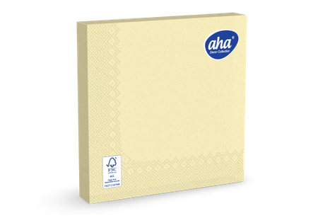 Serwetka  AHA 3W 33CM A20x12 GŁADKA SZAMPAN FSC