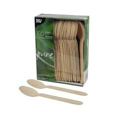 PAPSTAR 18249 ŁYŻKI Z DREWNA PURE A100