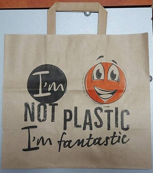 P7012 TORBA PAP. SZARA NADRUK 320x170x290