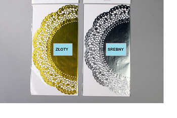 SERWETKA DEKORACYJNA KAJM SREBRNA fi 36 A4