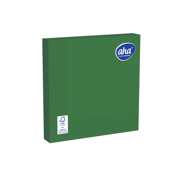 Serwetka  AHA 3W 33CM A20x12 GŁADKA C. ZIELONY FSC