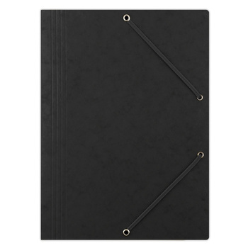 TECZKA PRESZPAN Z GUMKĄ A4 CZARNA