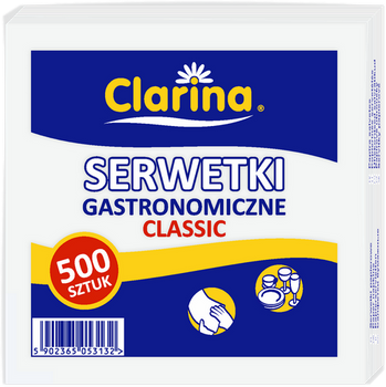 SERWETKA CLARINA BIAŁA 15x15 A500