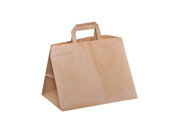 KRAM TORBA PAP.SZARA UCHWYT PŁASKI 320x220x250