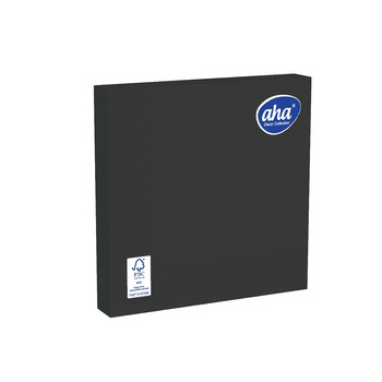 Serwetka  AHA 3W 33CM A20x12 GŁADKA CZARNA FSC