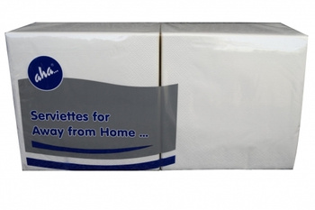 Serwetka AHA 2W 40CM A250x8 Gładka biała  1/4