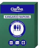 CLARINA SERWETKA KANGUREK CIEMNO ZIELONY 32x38 A50