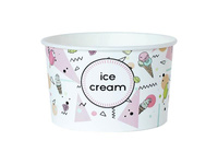 Kram miska pap.nadruk ice cream  130ML A25